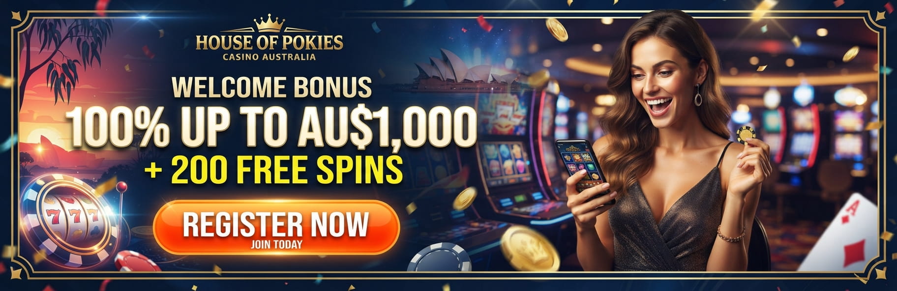 House Of Pokies Banner